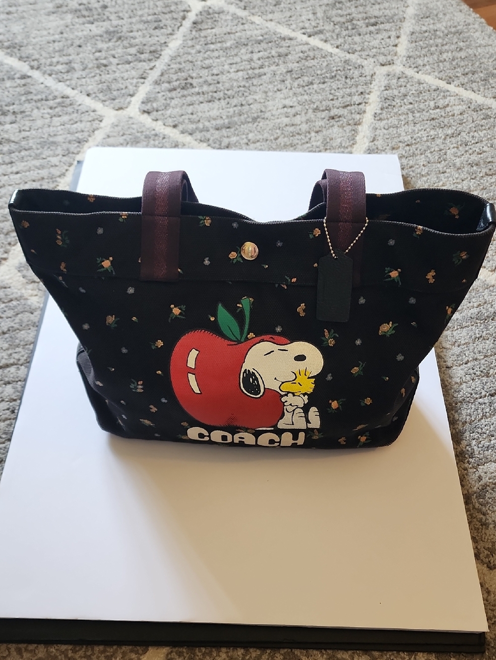Coach X Peanuts Tote With  Snoopy And Woodstock In The Big Apple.